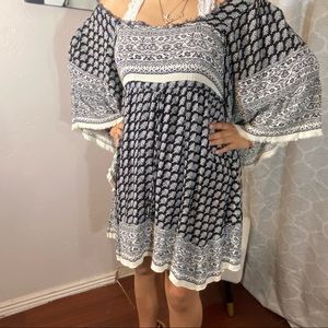 Free people trumpet sleeve dress szS/P